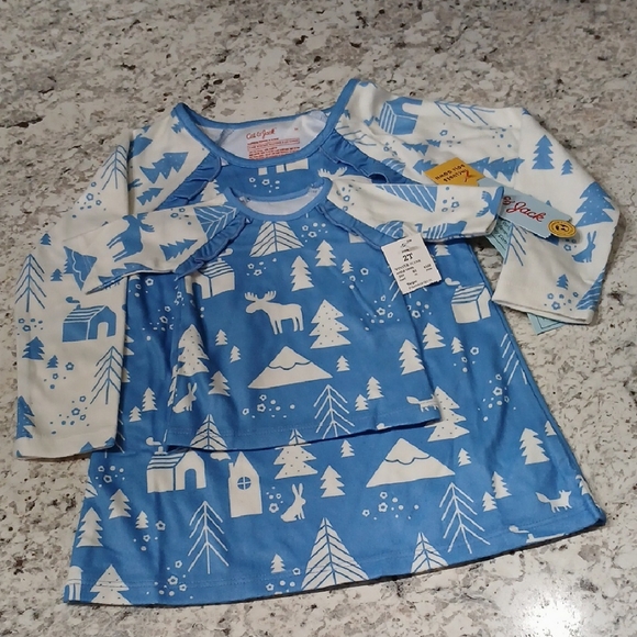 Cat & Jack Baby Doll & Me Nightgowns..2t - Picture 1 of 4